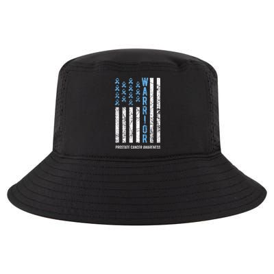 Warrior Light Blue Ribbon Prostate Cancer Awareness Cool Comfort Performance Bucket Hat