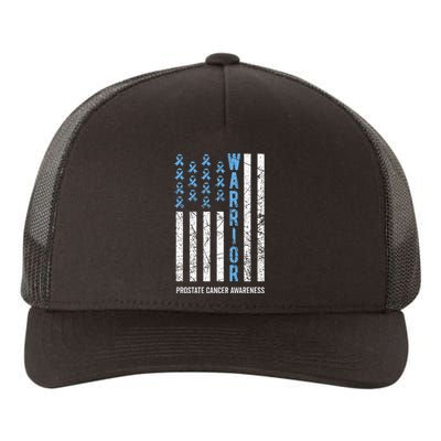 Warrior Light Blue Ribbon Prostate Cancer Awareness Yupoong Adult 5-Panel Trucker Hat