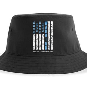 Warrior Light Blue Ribbon Prostate Cancer Awareness Sustainable Bucket Hat