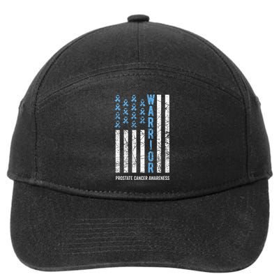 Warrior Light Blue Ribbon Prostate Cancer Awareness 7-Panel Snapback Hat