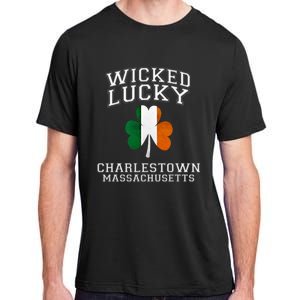 Wicked Lucky Charlestown Boston Massachusetts Irish Flag Great Gift Adult ChromaSoft Performance T-Shirt