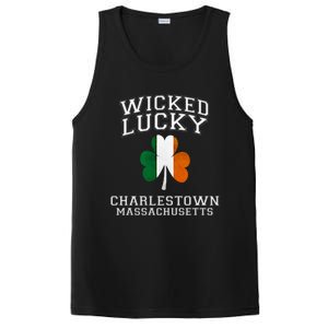 Wicked Lucky Charlestown Boston Massachusetts Irish Flag Great Gift PosiCharge Competitor Tank