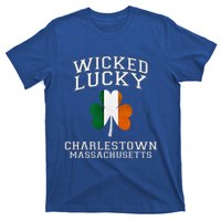 Wicked Lucky Charlestown Boston Massachusetts Irish Flag Great Gift T-Shirt