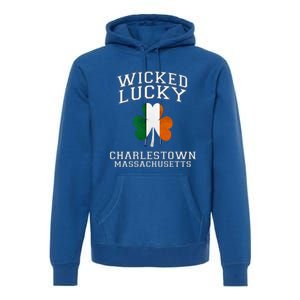 Wicked Lucky Charlestown Boston Massachusetts Irish Flag Great Gift Premium Hoodie