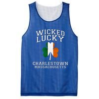 Wicked Lucky Charlestown Boston Massachusetts Irish Flag Great Gift Mesh Reversible Basketball Jersey Tank