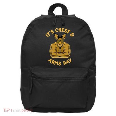 Weight Lifting Chest Arms Day Kangaroo 16 in Basic Backpack