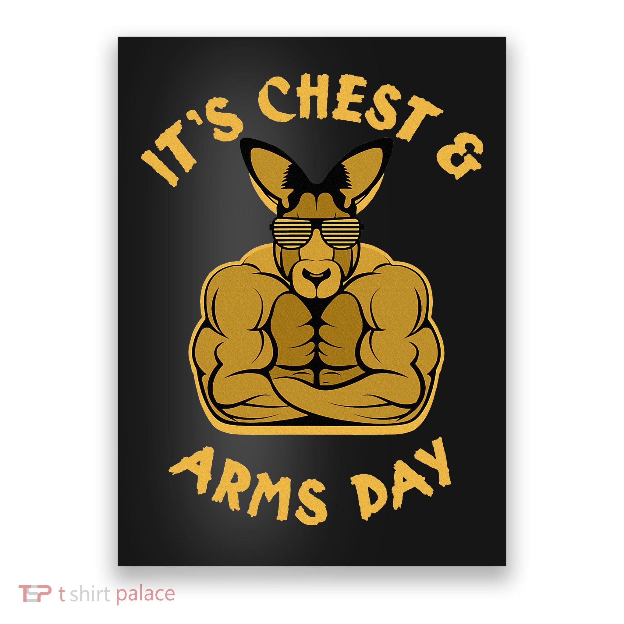 Weight Lifting Chest Arms Day Kangaroo Poster