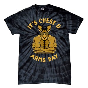 Weight Lifting Chest Arms Day Kangaroo Tie-Dye T-Shirt