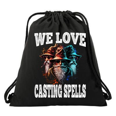 We Love Casting Spells Shadow Wizard Gang Meme Drawstring Bag