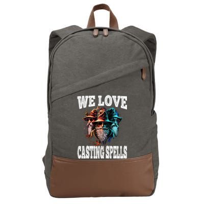 We Love Casting Spells Shadow Wizard Gang Meme Cotton Canvas Backpack