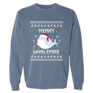 Whale Lover Christmas Ugly Xmas Whale Sweater Whale Gift Great Gift Garment-Dyed Sweatshirt