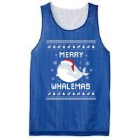 Whale Lover Christmas Ugly Xmas Whale Sweater Whale Gift Great Gift Mesh Reversible Basketball Jersey Tank