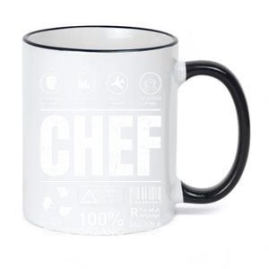 Warning Label Caution Chef At Work Sign Gift 11oz Black Color Changing Mug