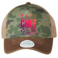 Warning Label Caution Chef At Work Sign Gift Legacy Tie Dye Trucker Hat