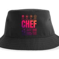 Warning Label Caution Chef At Work Sign Gift Sustainable Bucket Hat