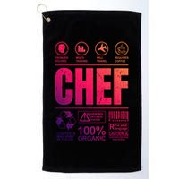 Warning Label Caution Chef At Work Sign Gift Golf Towel