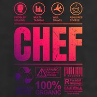 Warning Label Caution Chef At Work Sign Gift Golf Towel