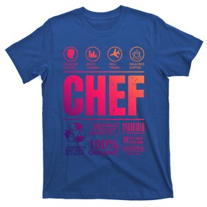 Warning Label Caution Chef At Work Sign Gift T-Shirt