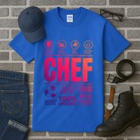 Warning Label Caution Chef At Work Sign Gift Tall T-Shirt