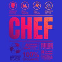 Warning Label Caution Chef At Work Sign Gift Tall T-Shirt
