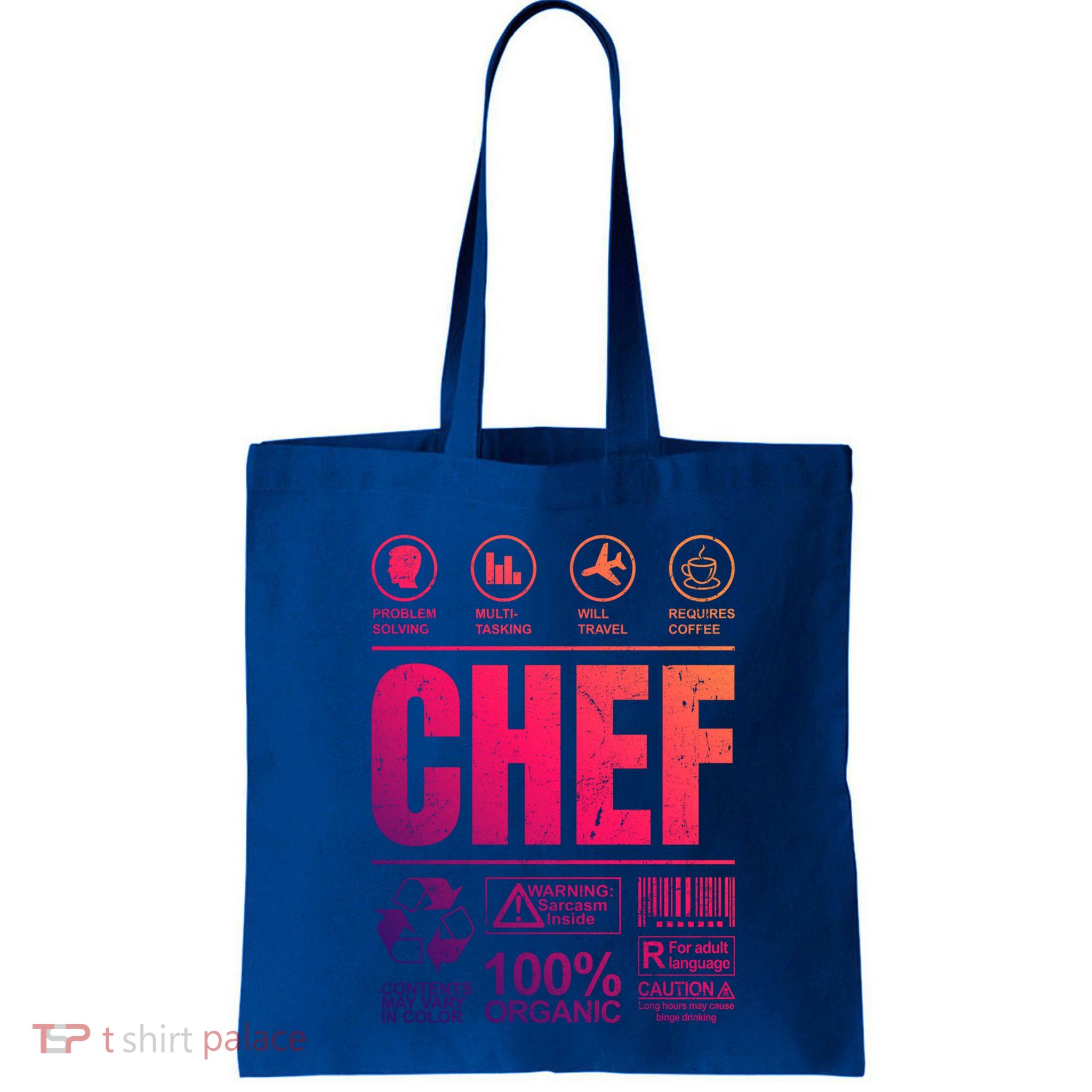 Warning Label Caution Chef At Work Sign Gift Bag
