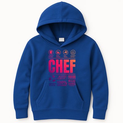 Warning Label Caution Chef At Work Sign Gift Kids Hoodie