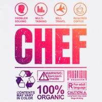 Warning Label Caution Chef At Work Sign Gift Garment-Dyed Sweatshirt