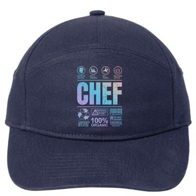 Warning Label Caution Chef At Work Sign Meaningful Gift 7-Panel Snapback Hat