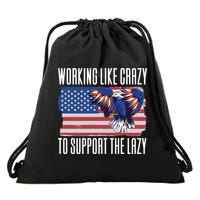 Working Like Crazy To Support The Lazy Gift Drawstring Bag