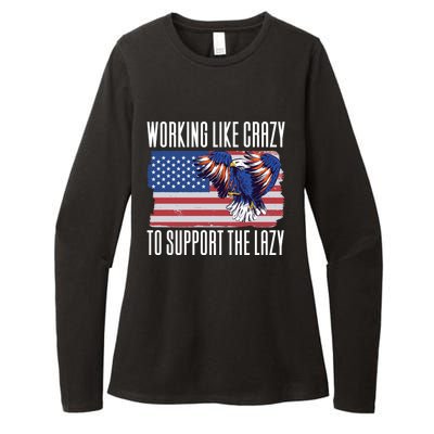 Working Like Crazy To Support The Lazy Gift Womens CVC Long Sleeve Shirt