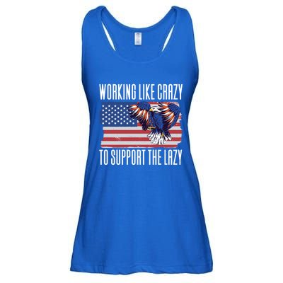 Working Like Crazy To Support The Lazy Gift Ladies Essential Flowy Tank