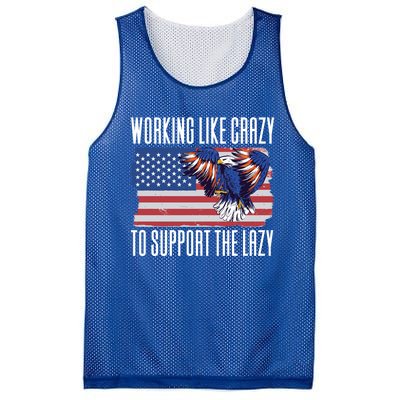 Working Like Crazy To Support The Lazy Gift Mesh Reversible Basketball Jersey Tank