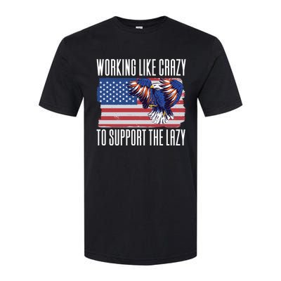 Working Like Crazy To Support The Lazy Gift Softstyle CVC T-Shirt