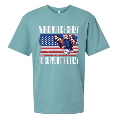 Working Like Crazy To Support The Lazy Gift Sueded Cloud Jersey T-Shirt