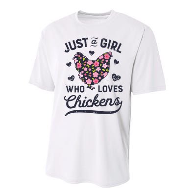 Who Loves Chickens Women Flowers Farm Performance Sprint T-Shirt