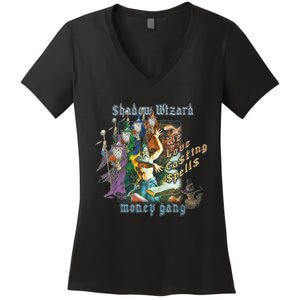 We Love Casting Spells Shadow Wizard Gang Meme Women's V-Neck T-Shirt