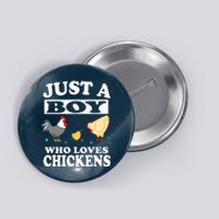 Who Loves Chickens Farm Chicken Gift Button