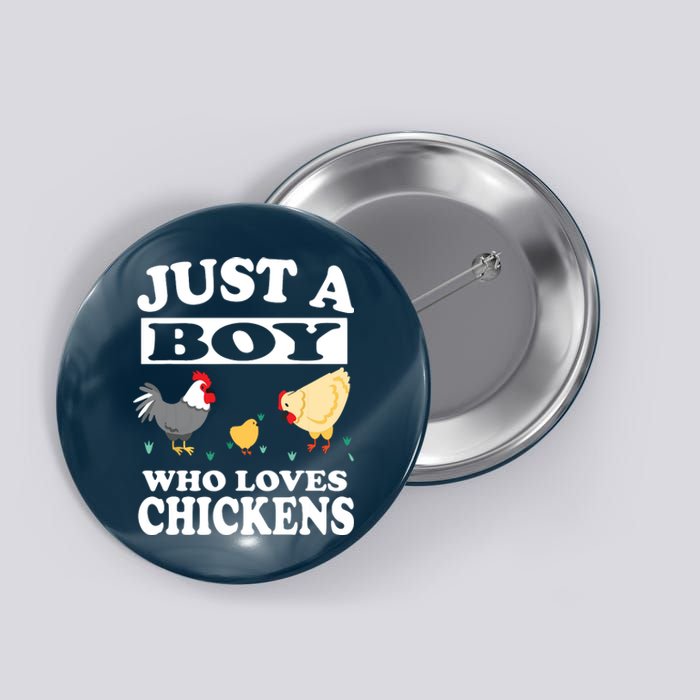 Who Loves Chickens Farm Chicken Gift Button