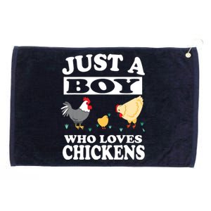 Who Loves Chickens Farm Chicken Gift Grommeted Golf Towel