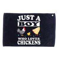 Who Loves Chickens Farm Chicken Gift Grommeted Golf Towel