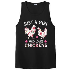 Who Loves Chickens Cute Chicken Flowers Farm PosiCharge Competitor Tank