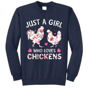 Who Loves Chickens Cute Chicken Flowers Farm Sweatshirt