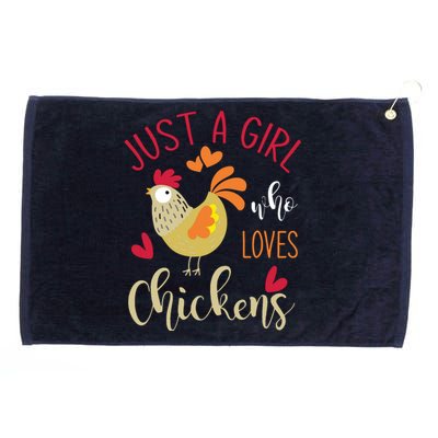 Who Loves Chickens Grommeted Golf Towel