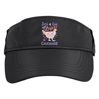 Who Loves Chickens Chicken Hen Love Cute Adult Drive Performance Visor