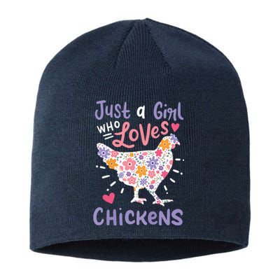 Who Loves Chickens Chicken Hen Love Cute Sustainable Beanie