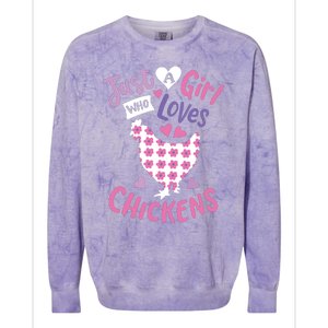 Who Loves Chickens Chicken Hen Love Cute Colorblast Crewneck Sweatshirt