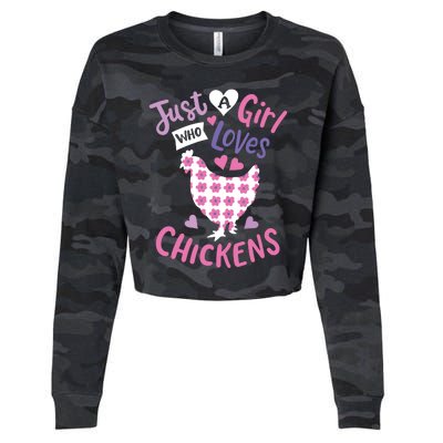 Who Loves Chickens Chicken Hen Love Cute Cropped Pullover Crew