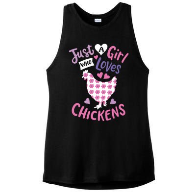 Who Loves Chickens Chicken Hen Love Cute Ladies PosiCharge Tri-Blend Wicking Tank