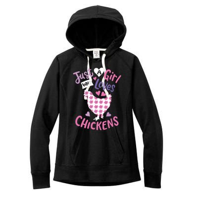 Who Loves Chickens Chicken Hen Love Cute Women's Fleece Hoodie