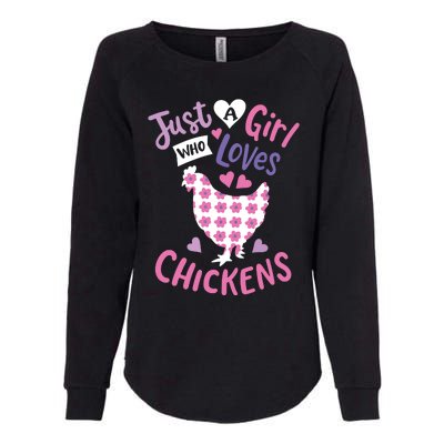 Who Loves Chickens Chicken Hen Love Cute Womens California Wash Sweatshirt